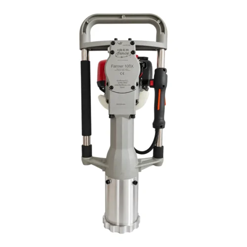 Clavadora de postes Iberfence Farmer 100X con motor Honda GX35 — vista frontal