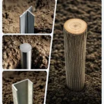 T-posts, metal posts, U-posts and a timber post: the types of post a post driver drives